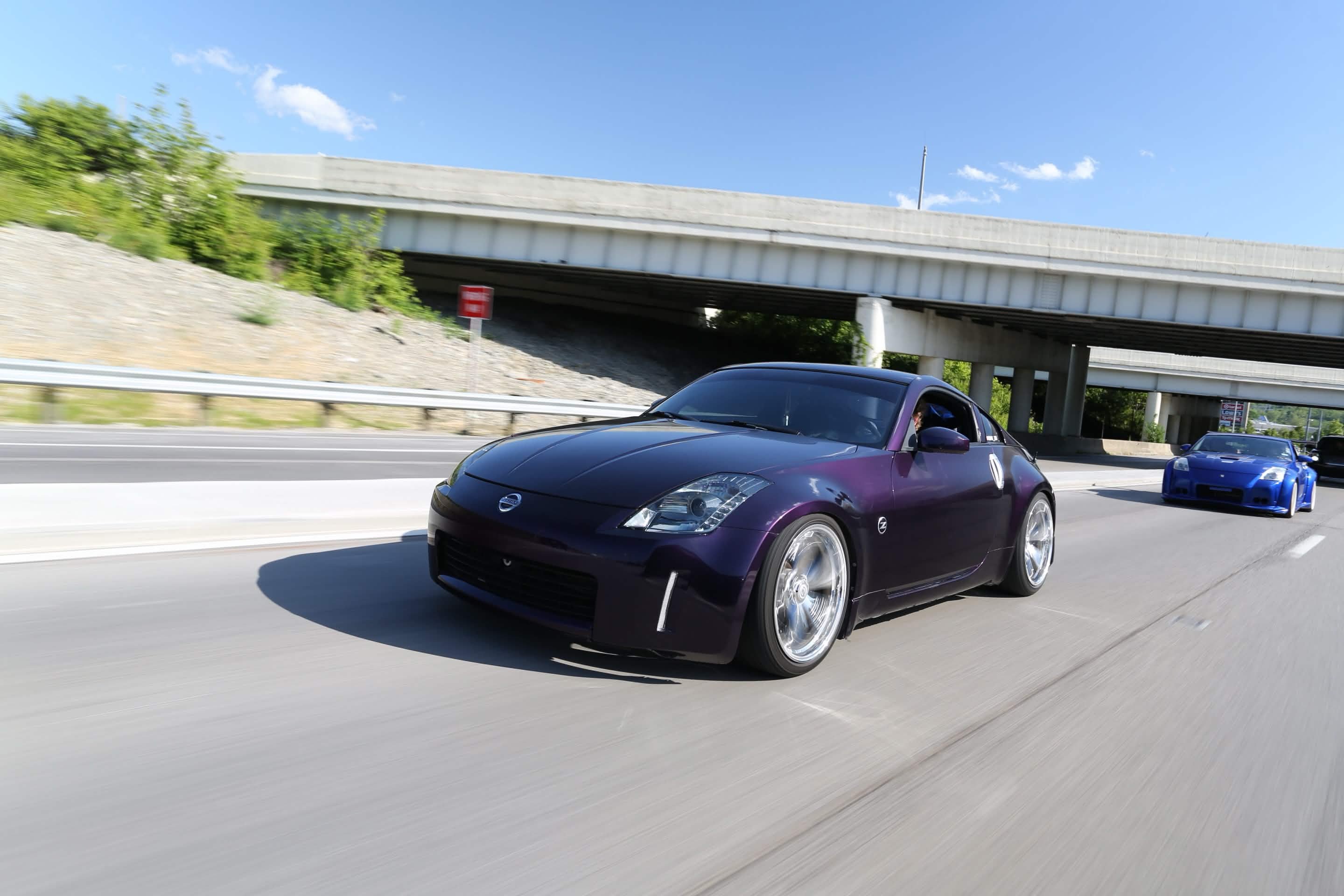 Purple Nissan 350Z rolling shot Indianapolis — Welchiani Media