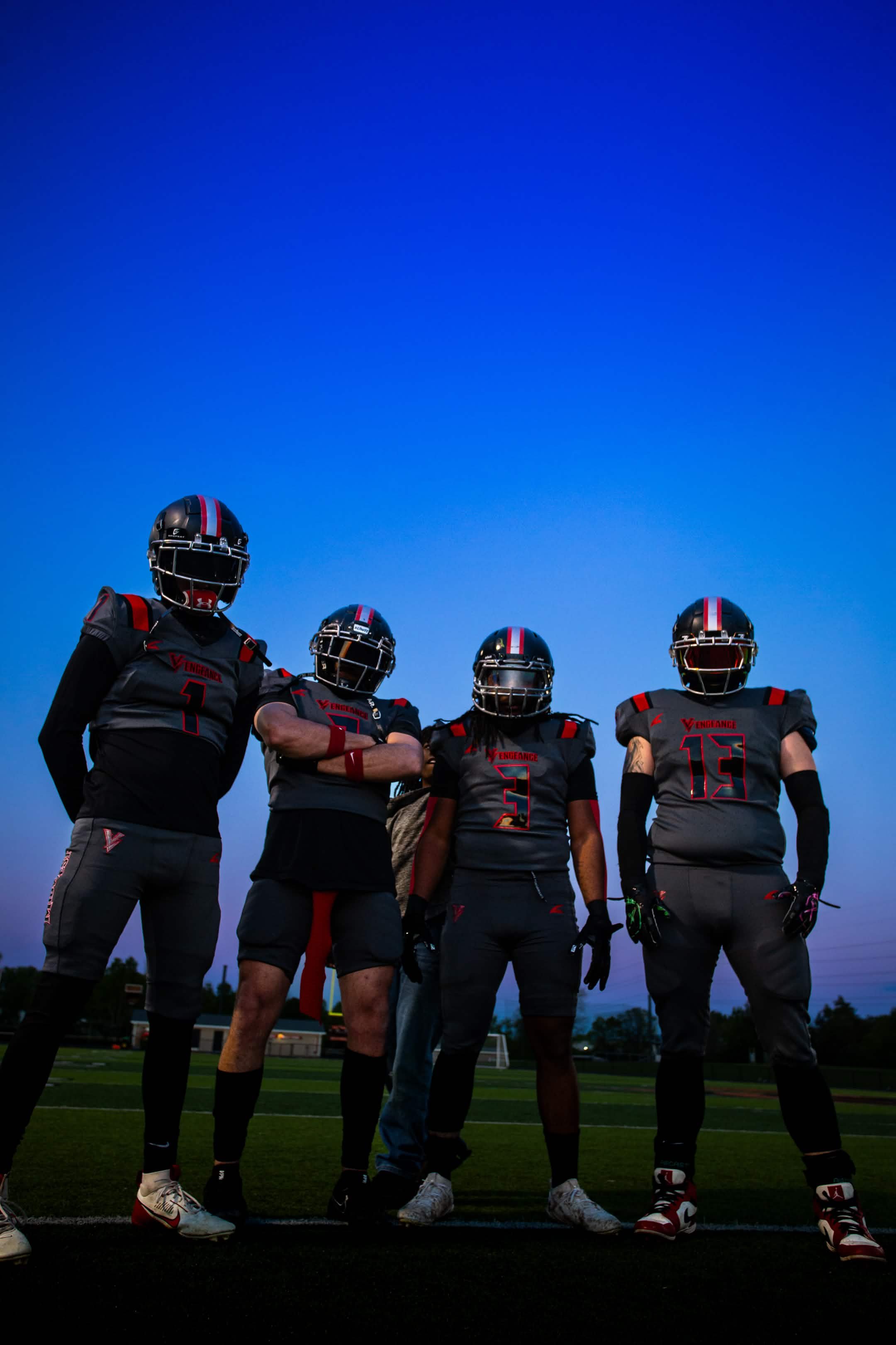 Vengeance football team portrait Indiana Welchiani Media